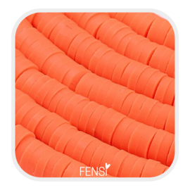 Katsuki polymeer disc kralen 4mm - bright orange
