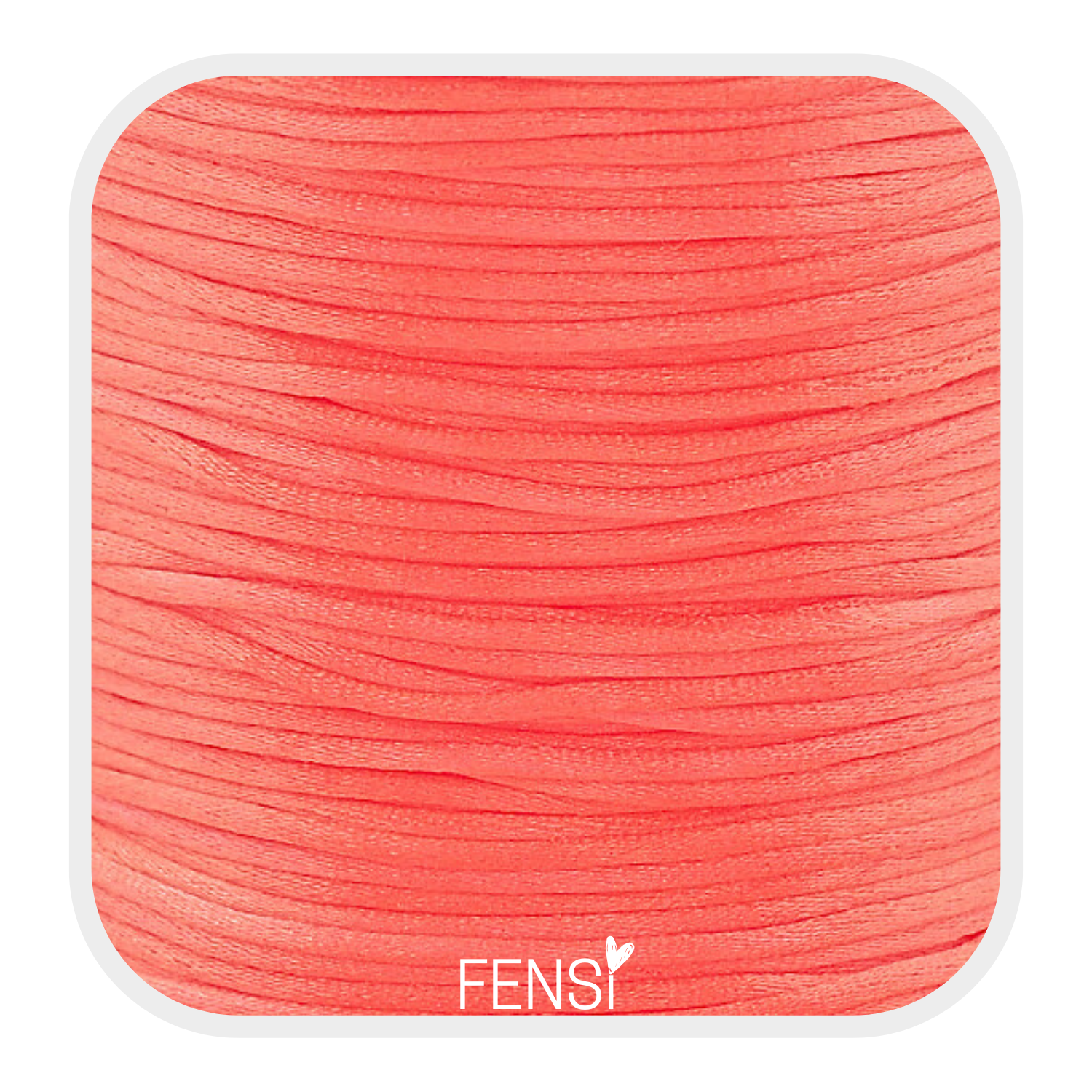 Satijnkoord 1.5mm - fel zalm roze - per meter