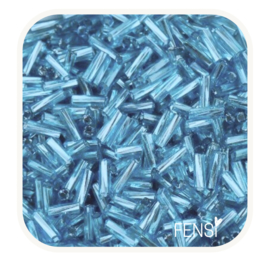Twisted Bugle Beads 6x2 mm - hemelsblauw