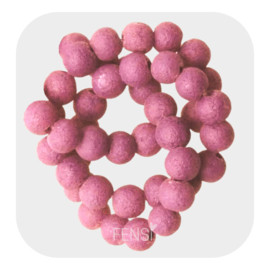 Glaskralen  pumice 6mm - pink