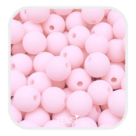 Acryl matte kralen 6 mm - baby pink