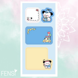 Sticky notes - kawaii puppy - per setje