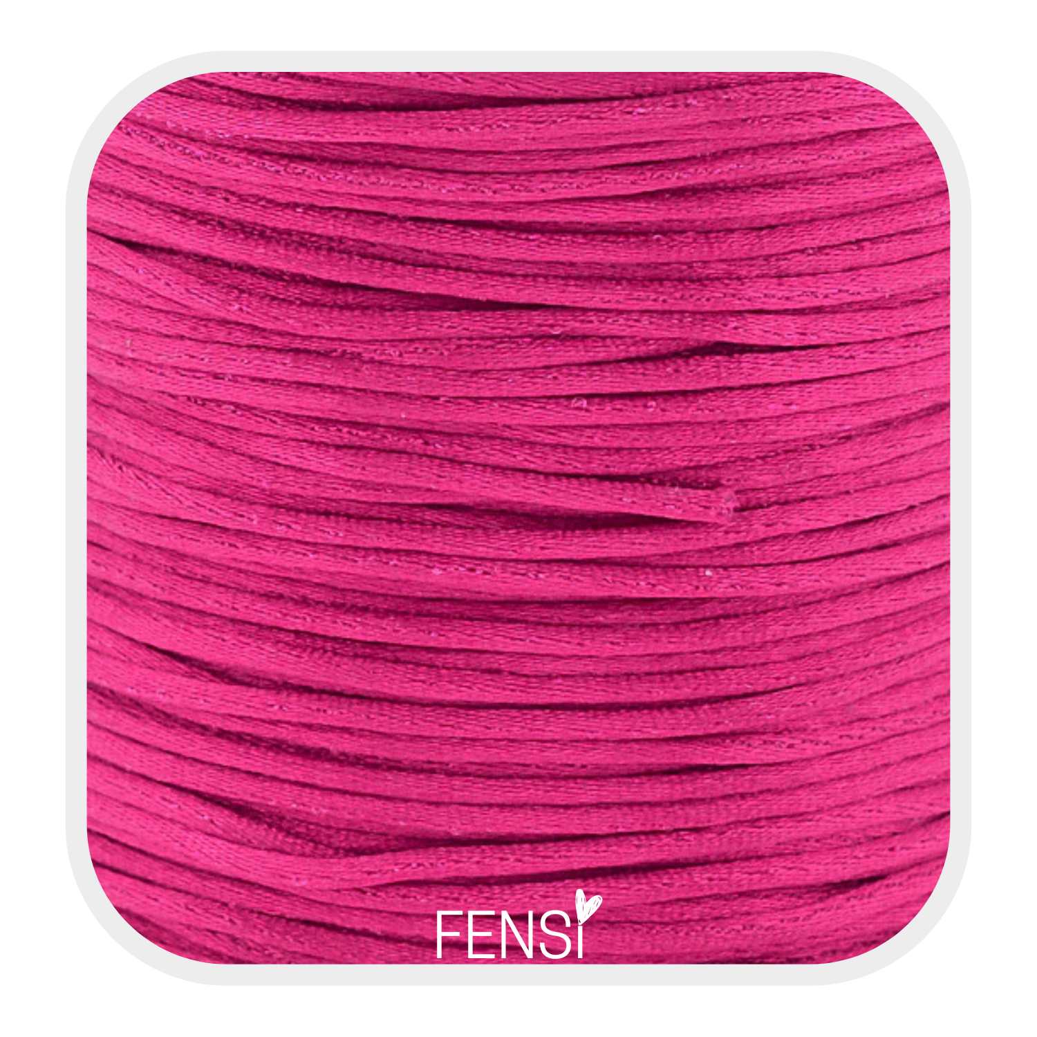 Satijnkoord 1.5mm - fuchsia roze - per meter
