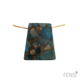 Natuursteen kralen - Blue Resin Sponge Quartz - per stuk