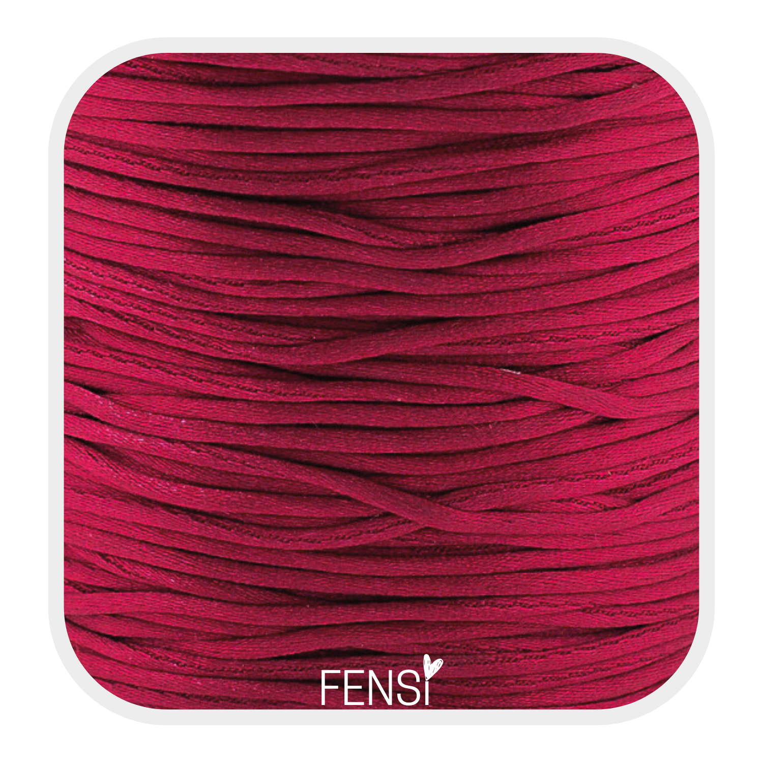 Satijnkoord 1.5mm - bordeaux - per meter