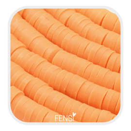 Katsuki polymeer disc kralen 4mm - soft orange