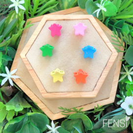 FENSI - mini haarklem - ster - rainbow - set van 6