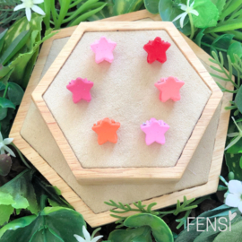 FENSI - mini haarklem - ster - mix roze - set van 6