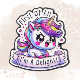 Emaille pins - delightful unicorn - per stuk