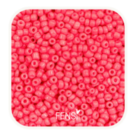 Rocailles 2mm - neon coral red - per 20 gram