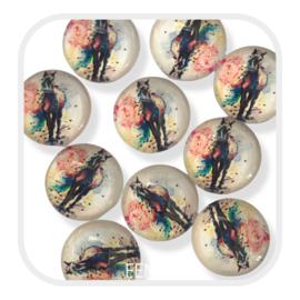 Cabochons 12 mm - paard - 4 stuks