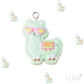 Trendy Bedels Resin - alpaca - mint -  per stuk