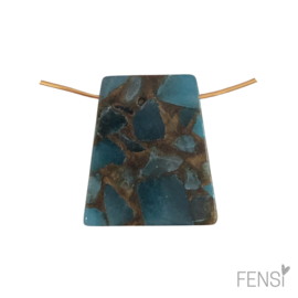 Natuursteen kralen - Blue Resin Sponge Quartz - per stuk