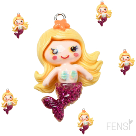 Trendy Bedels Resin - mermaid gold - per stuk