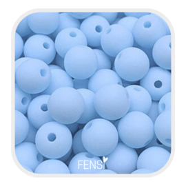 Acryl matte kralen 6 mm - icy blue
