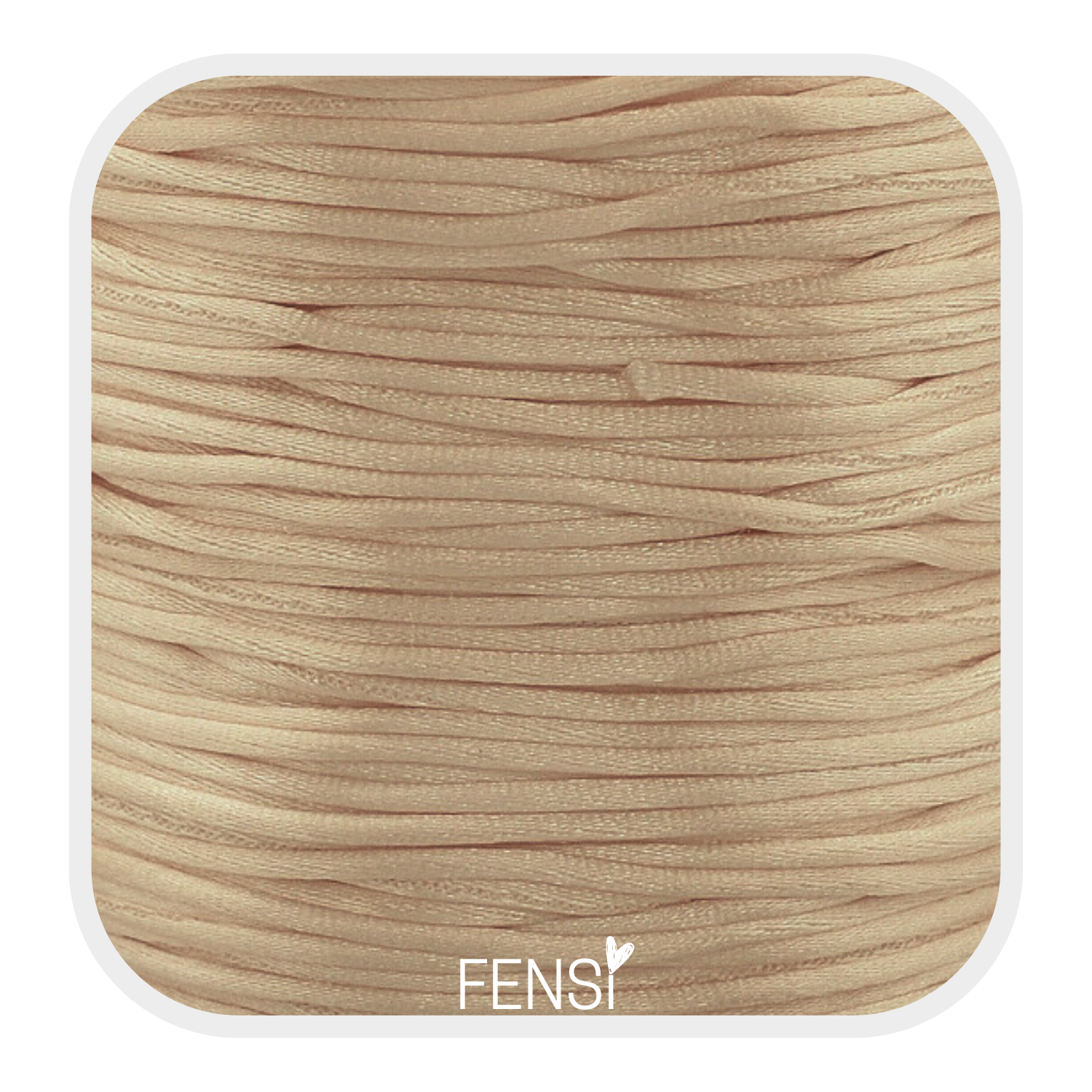 Satijnkoord 1.5mm -  beige - per meter