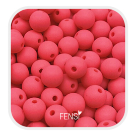 Acryl matte kralen 6 mm - siesta red