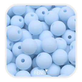 Acryl matte kralen 6 mm - baby blauw