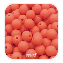 Acryl matte kralen 6 mm - tangerine