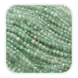 Edelsteen kralen per streng- green strawberry quartz -  ca. 2,5mm