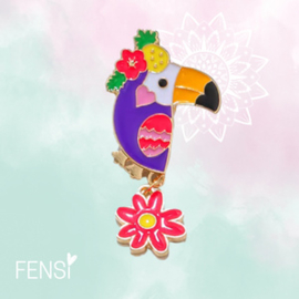 Emaille pins - tropical toekan - per stuk