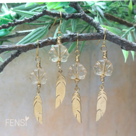 FENSI Boho Chic - oorbellen - Amber gold