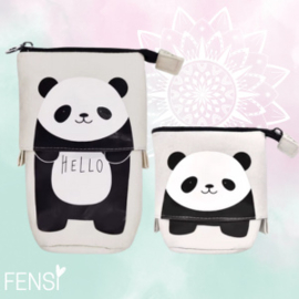 Uitschuifbaar etui - cute panda - per stuk