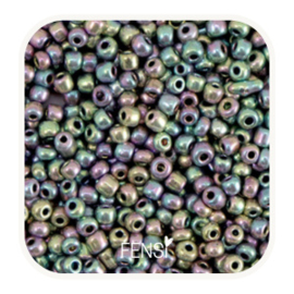 Rocailles 2mm - metallic shine multicolor silver - 20 gram