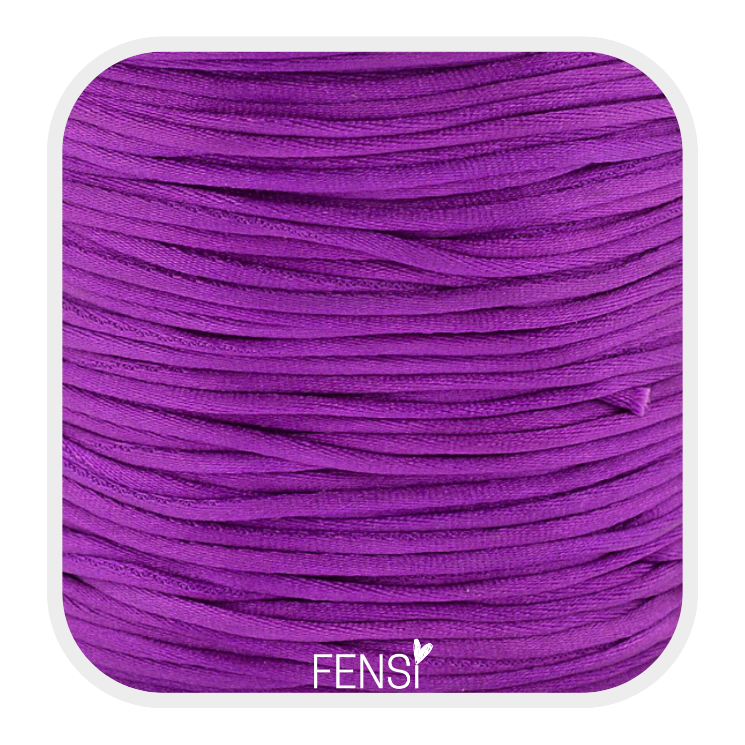 Satijnkoord 1.5mm - paars - per meter