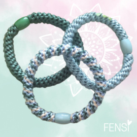 Hairties armbandjes - mix groen - set van 3