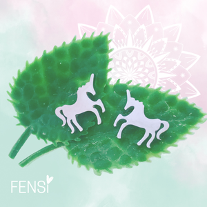 Kinderoorbellen - stainless steel oorstekers - unicorn