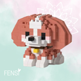 Mini building bricks - beagle puppy 213 pcs - per zak