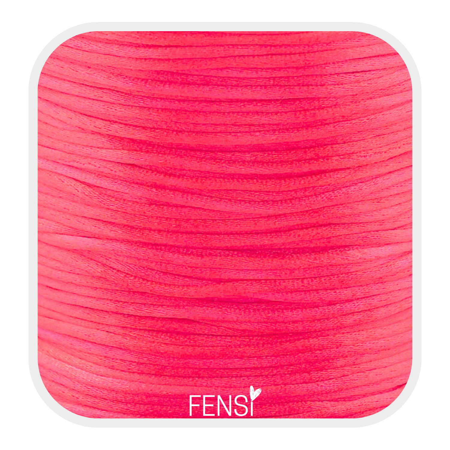 Satijnkoord 1.5mm - neon pink - per meter