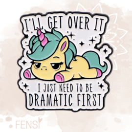 Emaille pins - dramatic unicorn - per stuk