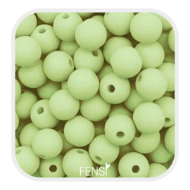 Acryl matte kralen 6 mm - lime green