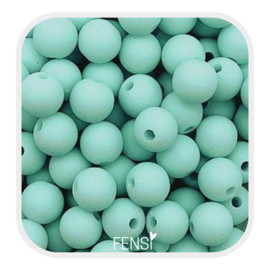 Acryl matte kralen 6 mm - soft blue mint