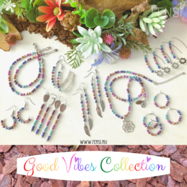 FENSI Good Vibes - oorbellen - wire-wrap rond multicolor