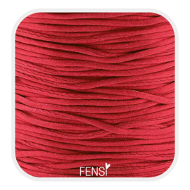 Satijnkoord 2.5mm - rood - per meter