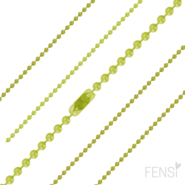 RVS ball chain 2 mm  ketting - lime