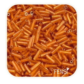 Twisted Bugle Beads 6x2 mm - oranje