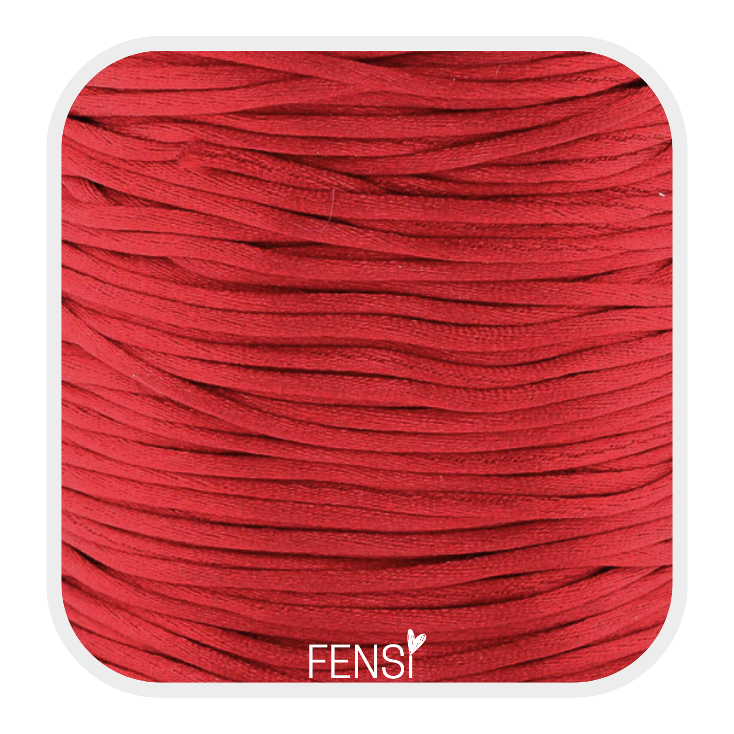 Satijnkoord 1.5mm - rood - per meter