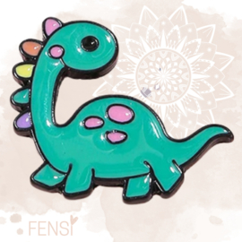 Emaille pins - dino groen - per stuk