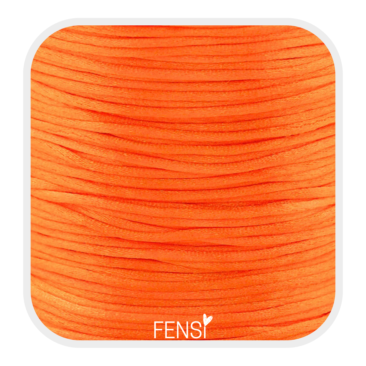 Satijnkoord 1.5mm - neon oranje - per meter