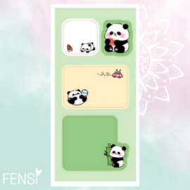 Sticky notes - kawaii panda - per setje
