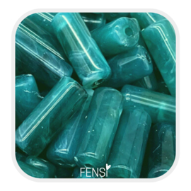 Acryl kralen - tube emerald - per stuk