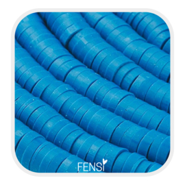 Katsuki polymeer disc kralen 4mm - bright blue