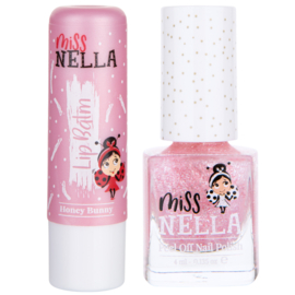 Miss Nella Lipbalm en Nagellak set - Honey Bunny Hippo