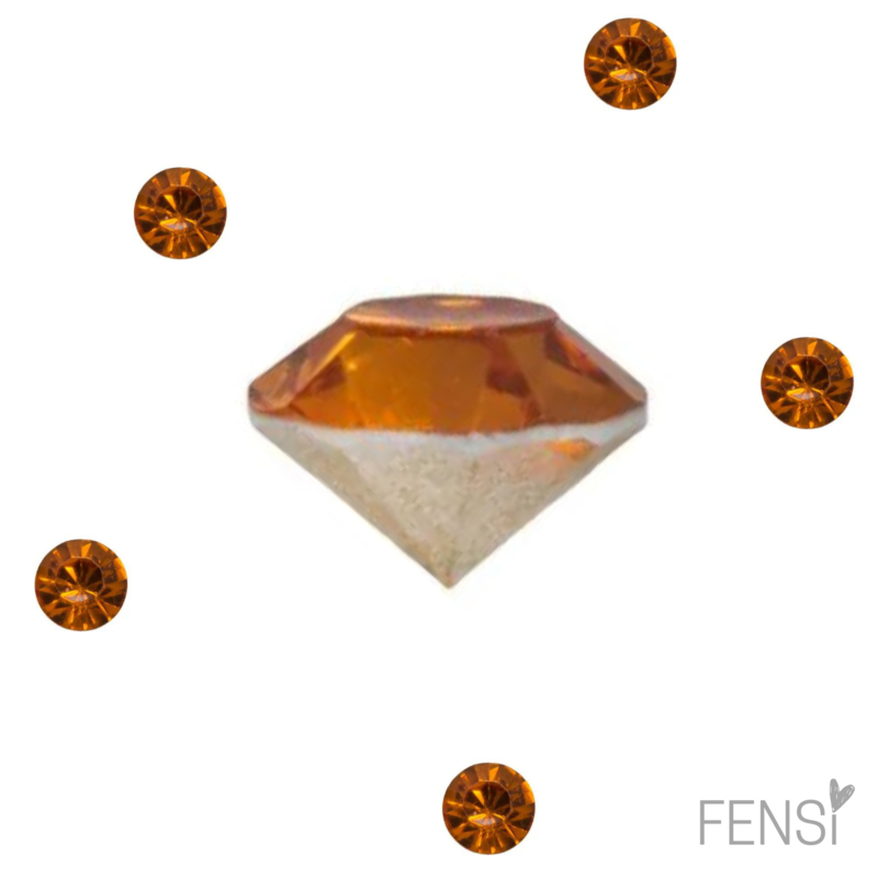 Puntsteen 6mm - oranje - per 2 stuks