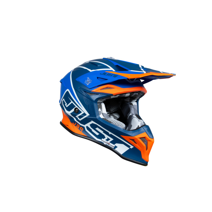 Just1 Helmet J-39 Thruster White/Fluo Orange/Blue