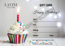 Digitale Cadeaubon - Gift Card Happy Birthday Colors